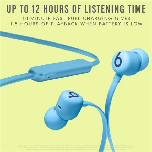 Wireless Bluetooth Earbuds Built In Mic Magnetic 12Hr Battery Flame Blue - Picture 2 of 7